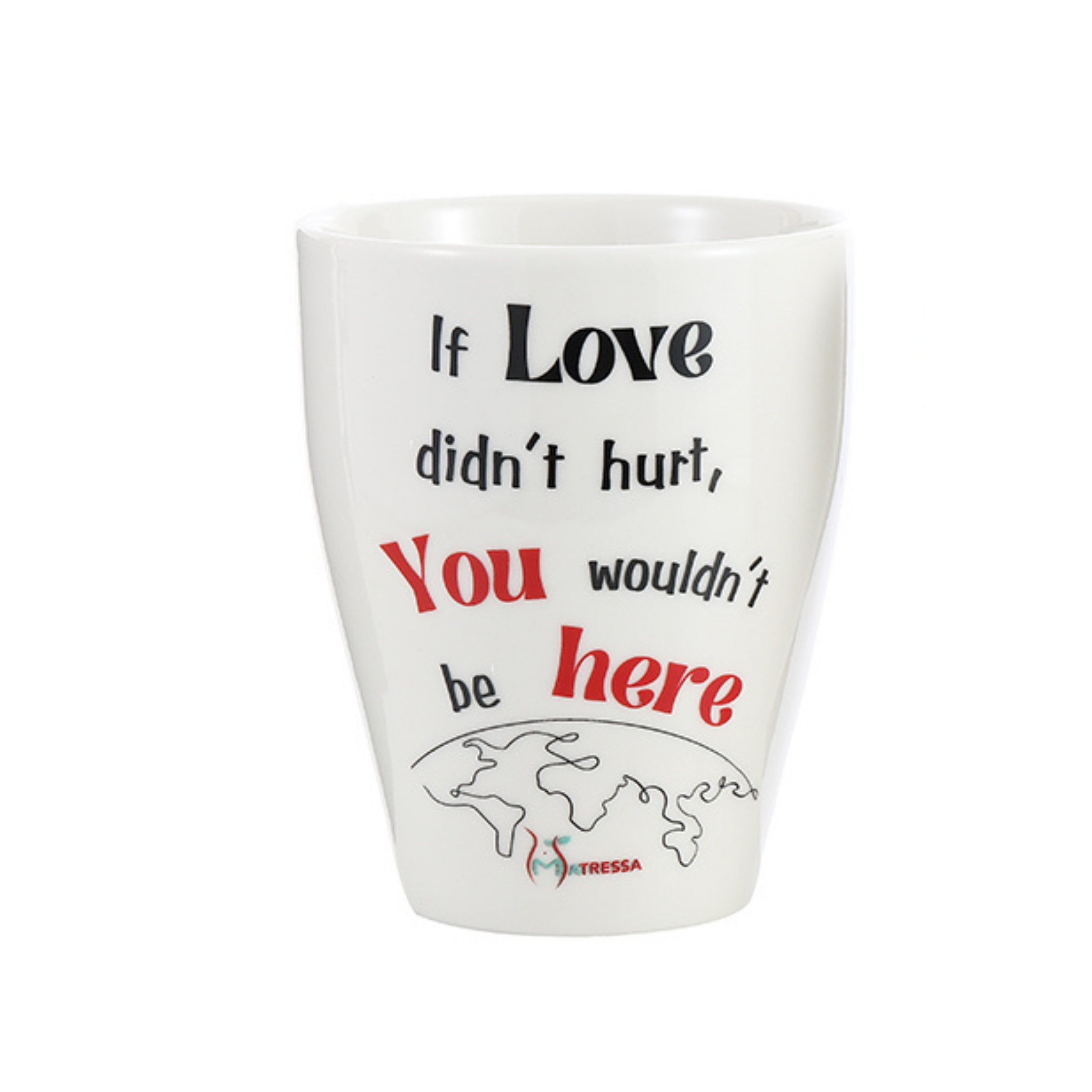 Mugs: Latte/Coffee Mug - If Love Didn't Hurt, You Wouldn't Be Here