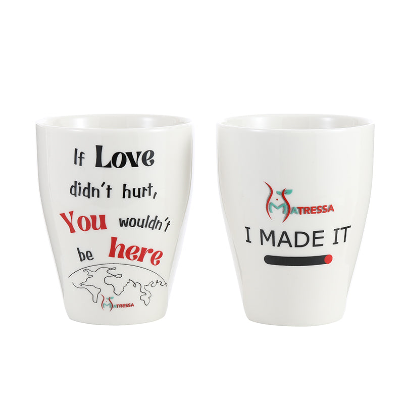Mugs: Latte/Coffee Mug - If Love Didn't Hurt, You Wouldn't Be Here