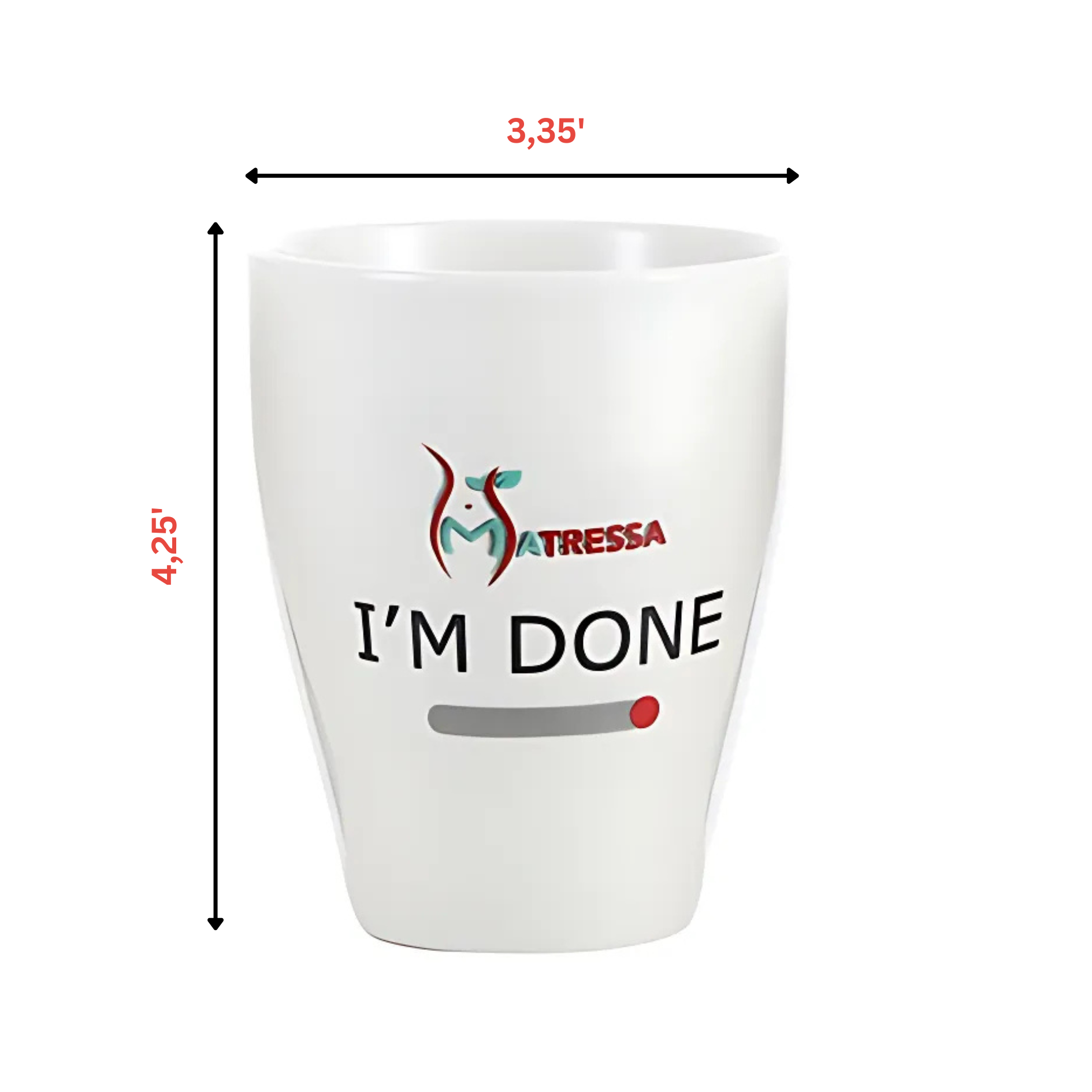 Mugs: Latte/Coffee Mug - I'm Done