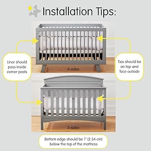 BreathableBaby Breathable Mesh Liner for Full-Size Cribs, Sheer Deluxe 5mm Mesh, Scallops (Size 4FS Covers 3 or 4 Sides)