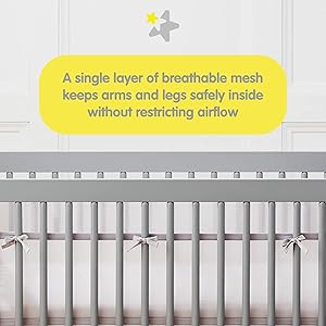 BreathableBaby Breathable Mesh Liner for Full-Size Cribs, Sheer Deluxe 5mm Mesh, Scallops (Size 4FS Covers 3 or 4 Sides)