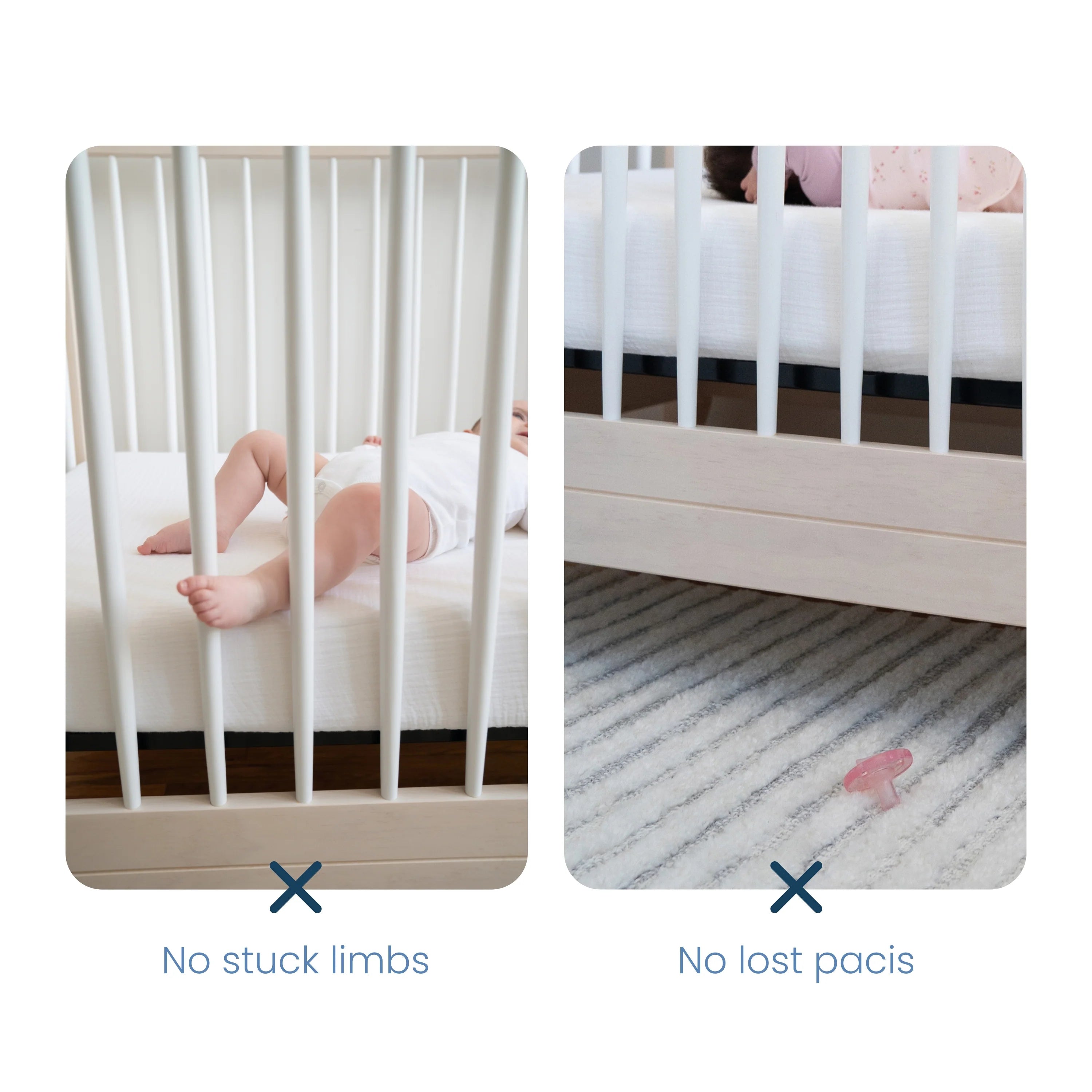 BreathableBaby Breathable Mesh Liner for Full-Size Cribs, Sheer Deluxe 5mm Mesh, Scallops (Size 4FS Covers 3 or 4 Sides)