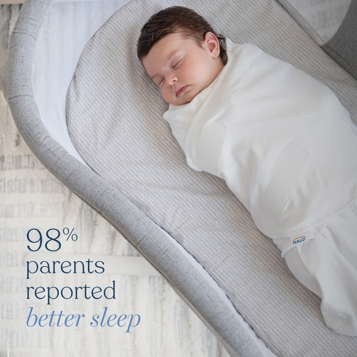 HALO 100% Cotton Sleepsack Swaddle, 3-Way Adjustable Wearable Blanket, TOG 1.5, Jungle Cotton, Newborn, 0-3 Months