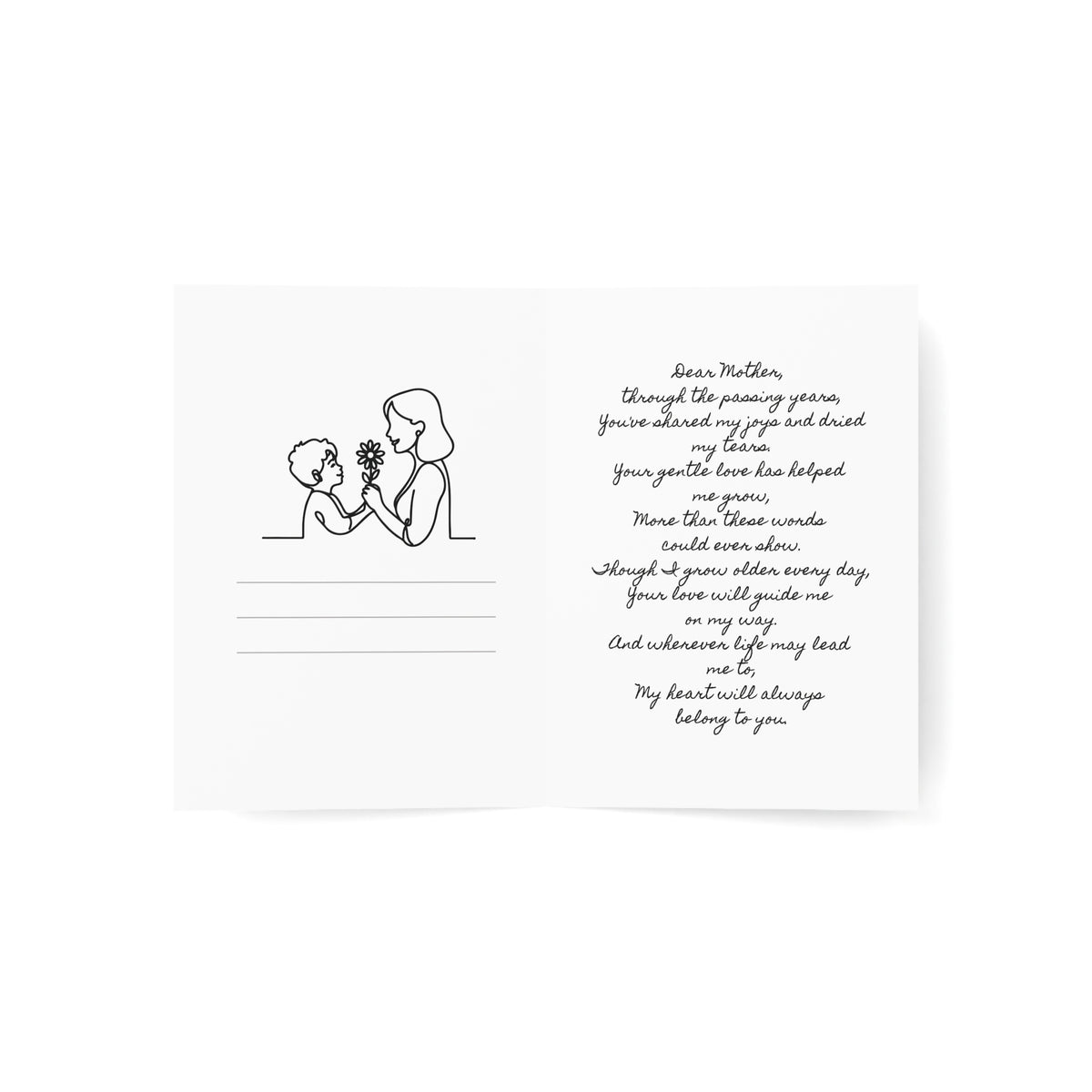 Matressa Day Thank You Greeting Card – Happy Matressa Floral Mom Appreciation Card