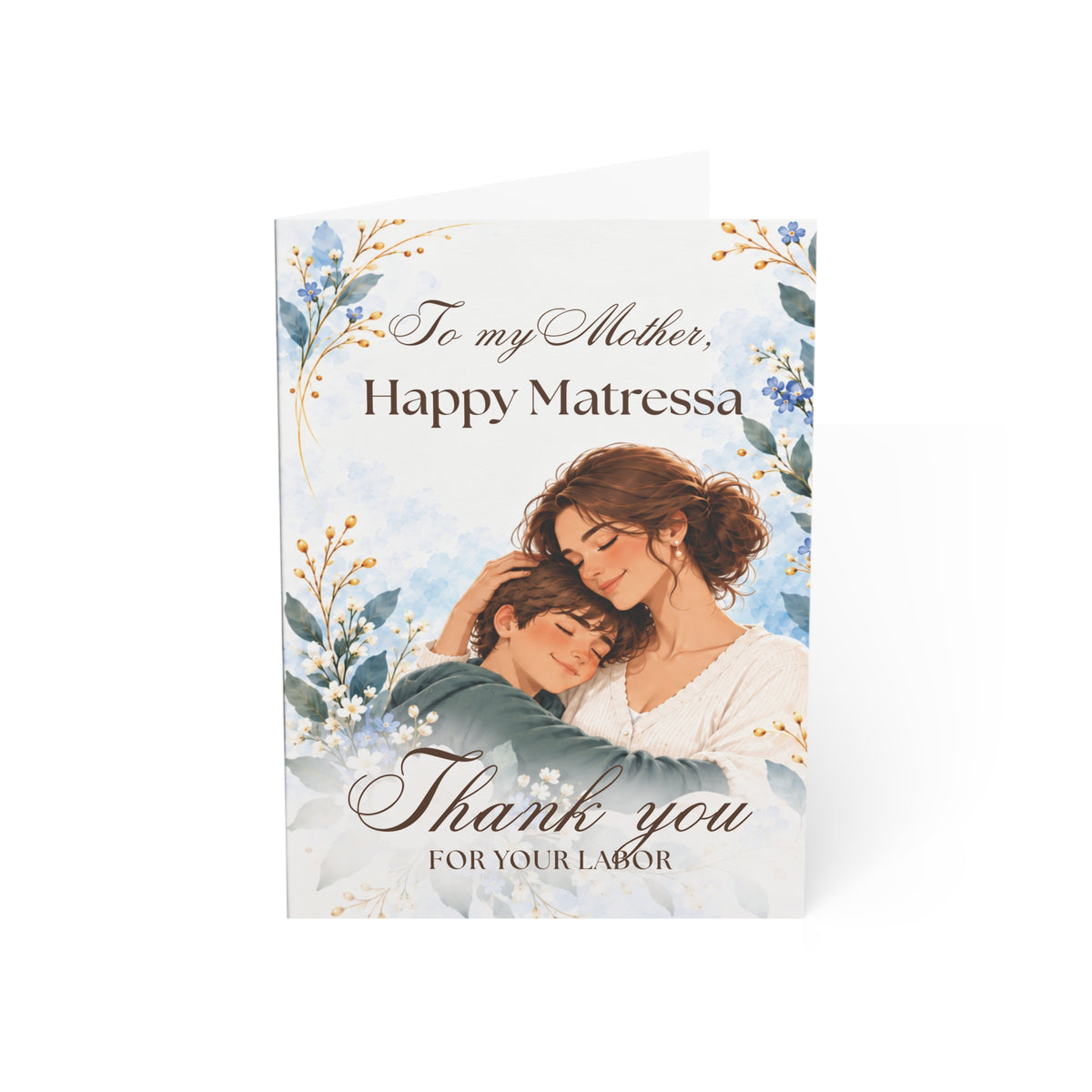Matressa Day Thank You Greeting Card – Happy Matressa Floral Mom Appreciation Card