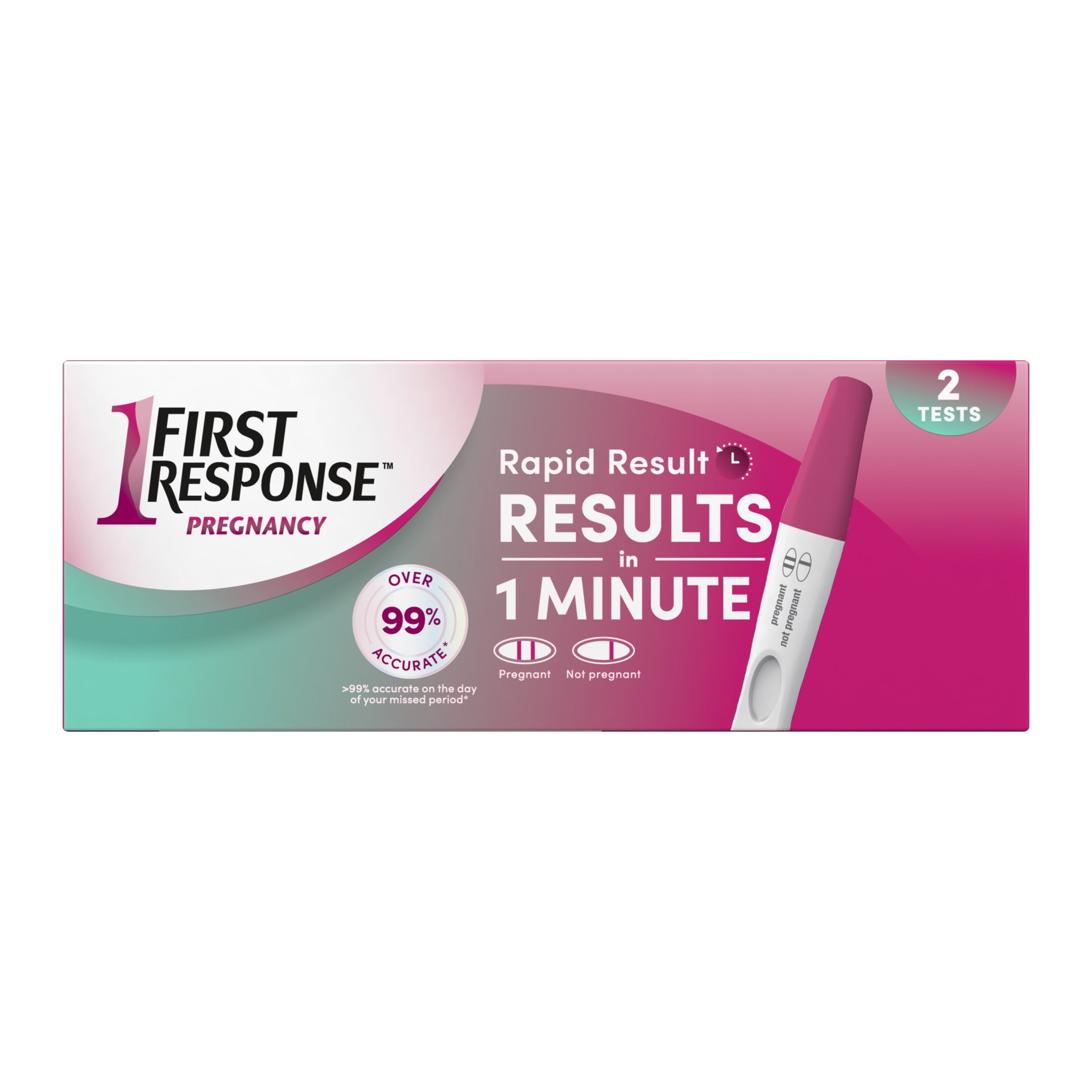 Rapid Result Pregnancy Test, 2 Pack