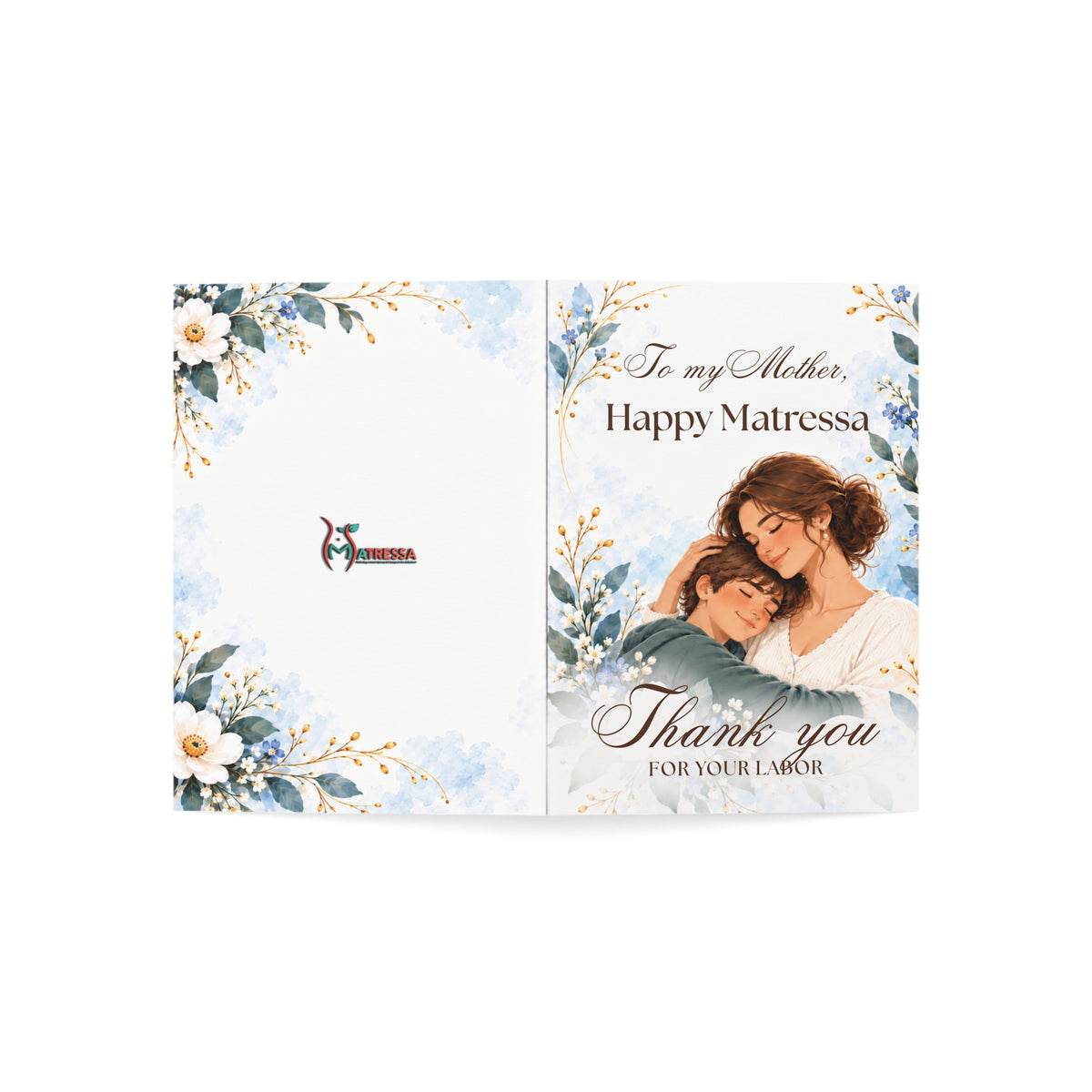 Matressa Day Thank You Greeting Card – Happy Matressa Floral Mom Appreciation Card